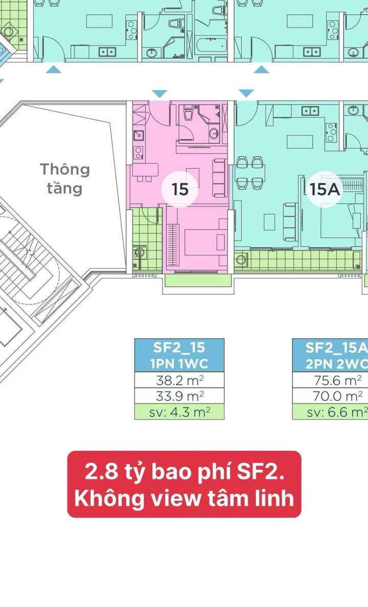 Căn hộ Sky Forest Xuân Quan 34m² giá 2.8 tỷ - View Làng Hoa tuyệt đẹp!