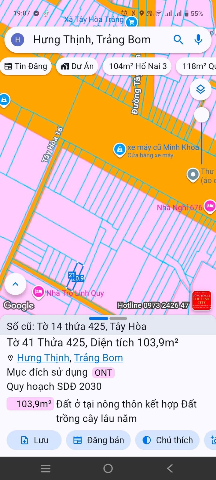 Đất nền Tây Hòa, Trảng Bom 105m² giá 9xx triệu - Sổ đỏ chính chủ!