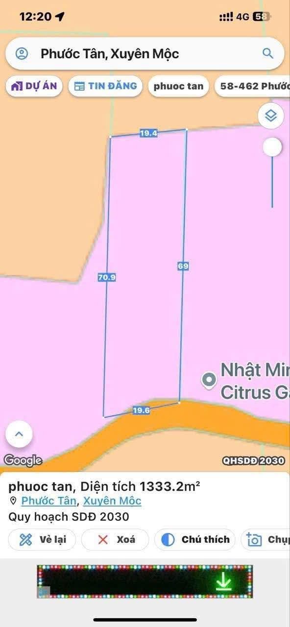 Đất nền 1 sào tại Xã Phước Tân, Huyện Xuyên Mộc, 1.5 tỷ - Đầu tư sinh lời ngay!