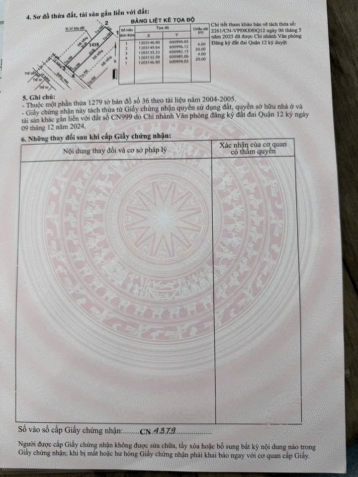 Đất nền đường TX25, Quận 12, 80m² giá 4.5 tỷ - Cơ hội đầu tư tuyệt vời!