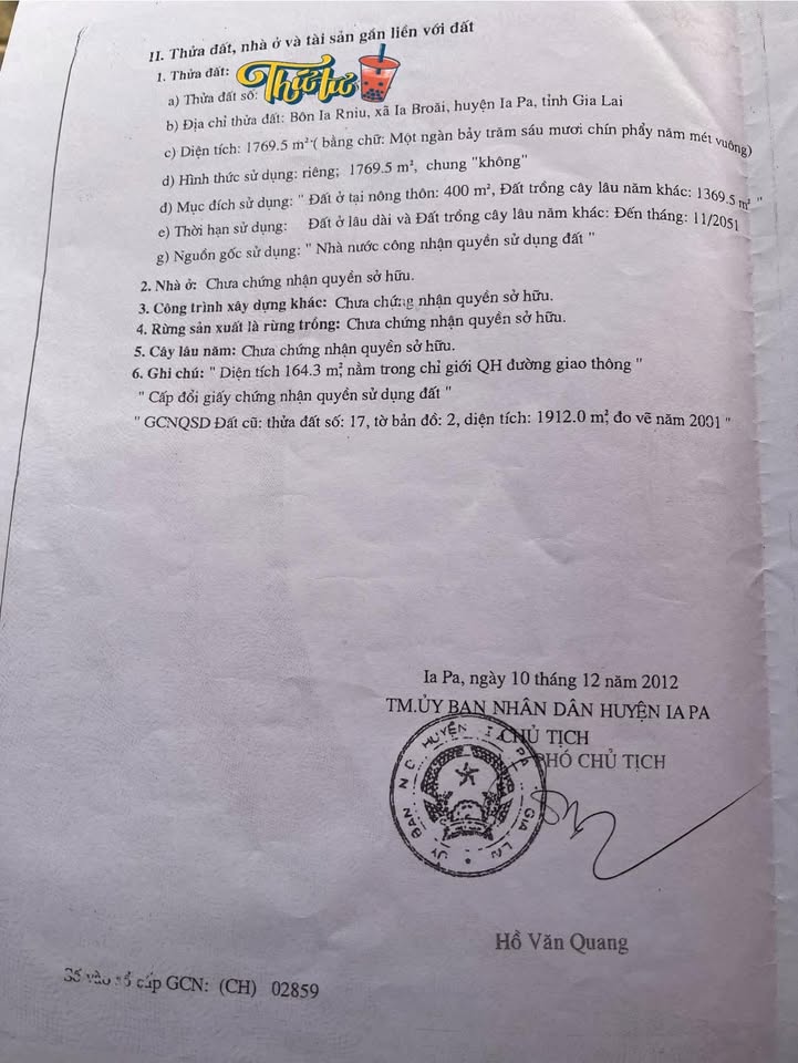 Đất thổ cư giá tốt tại Ia Broăi, Gia Lai - Chỉ 350 triệu