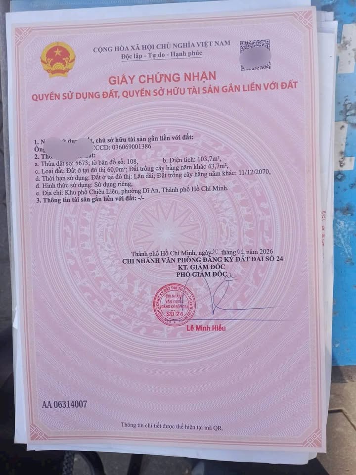 Đất thổ cư 104m² tại hẻm đường Lê Thi Út, Thủ Đức chỉ 3.35 tỷ - Đầu tư sinh lời ngay!