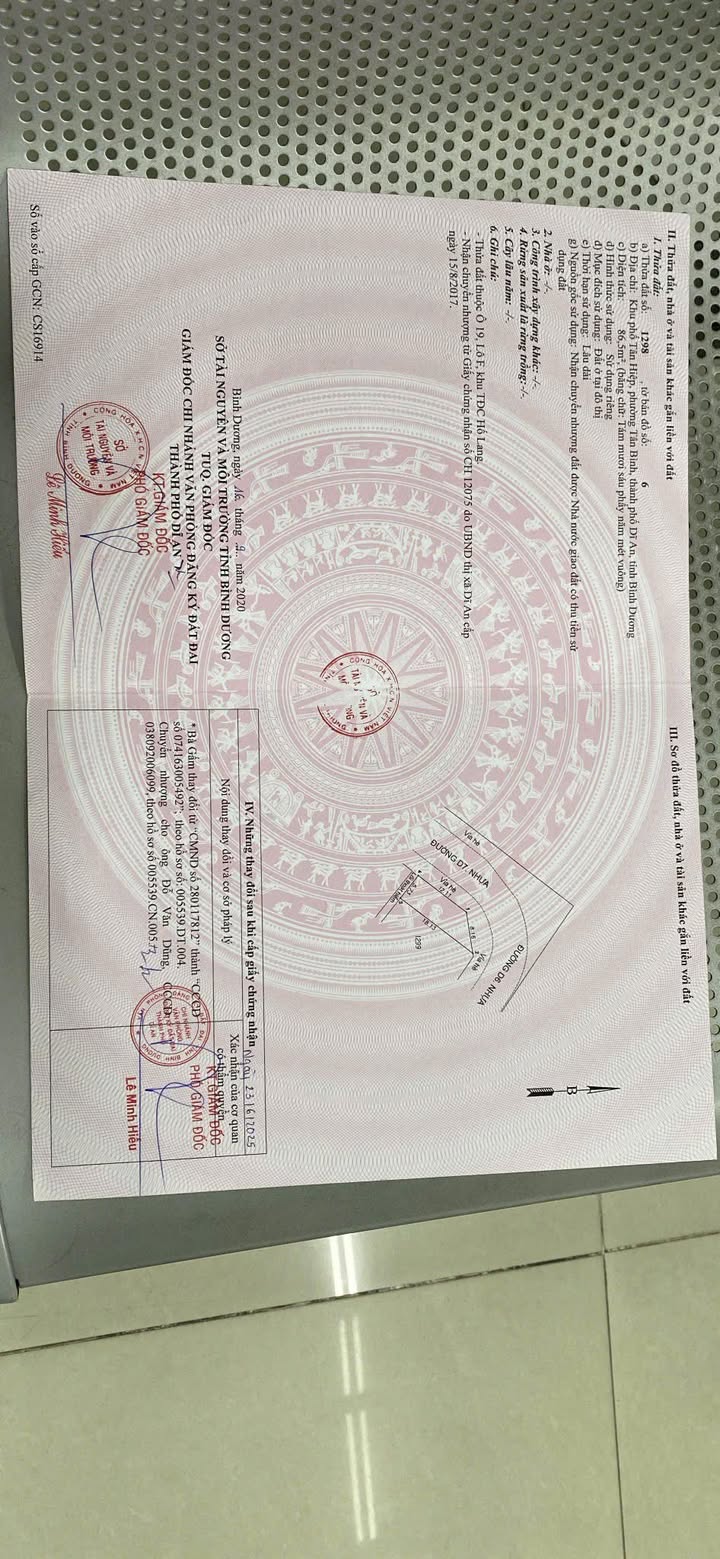 Đất nền tái định cư Hố Lang Dĩ An 85m² giá 3.5 tỷ - Sổ hồng chính chủ!