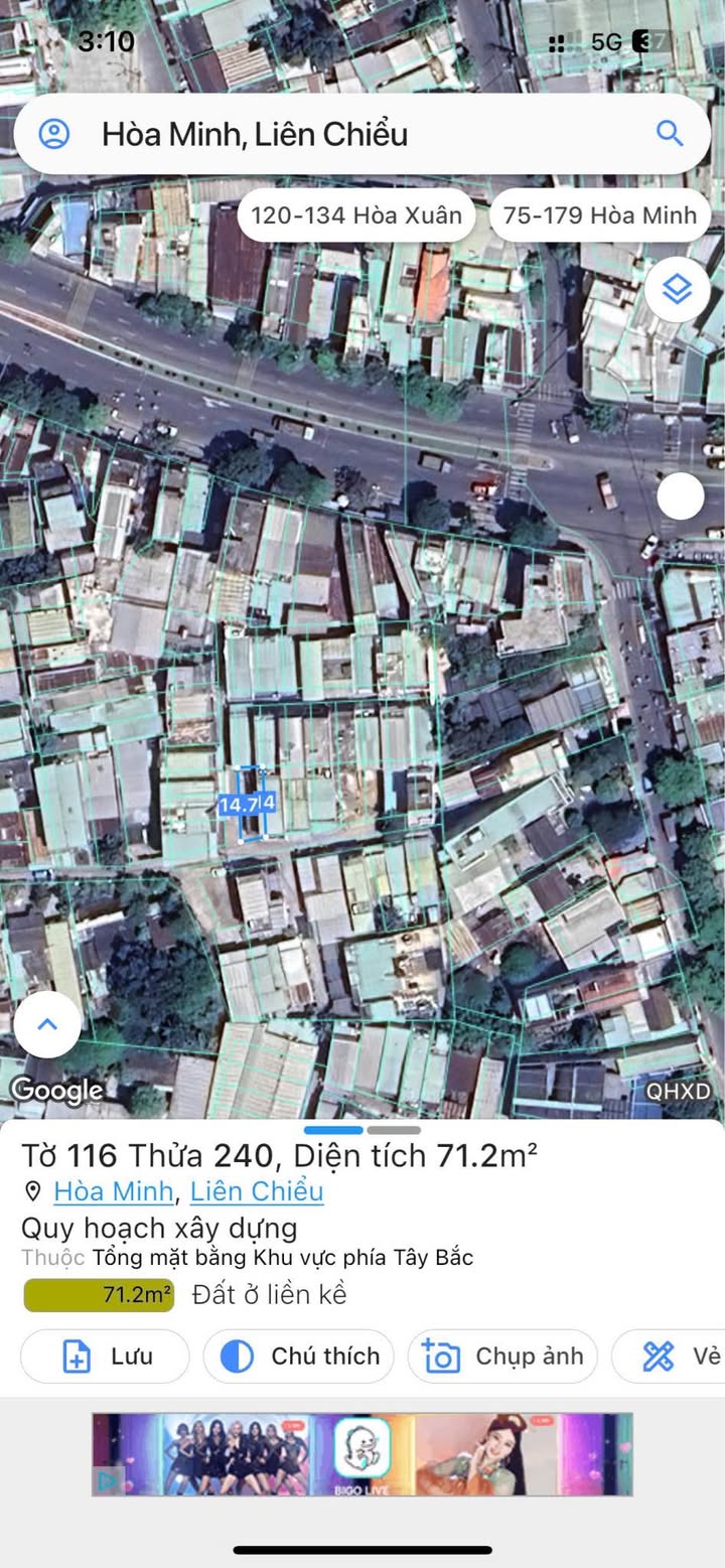 Đất nền 2 mặt kiệt Hoàng Văn Thái 72m² giá 3.88 tỷ - Đầu tư tiềm năng!