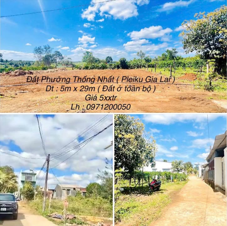 Lô đất Phường Thống Nhất - 145m² giá 500 triệu - Hẻm ô tô, thuận tiện di chuyển!