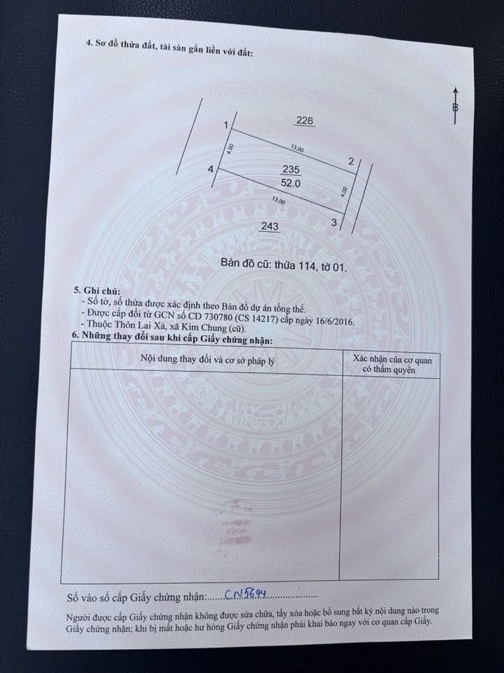 Đất thổ cư Lai Xá Hoài Đức 52m² - Đường ô tô vào tận nơi!