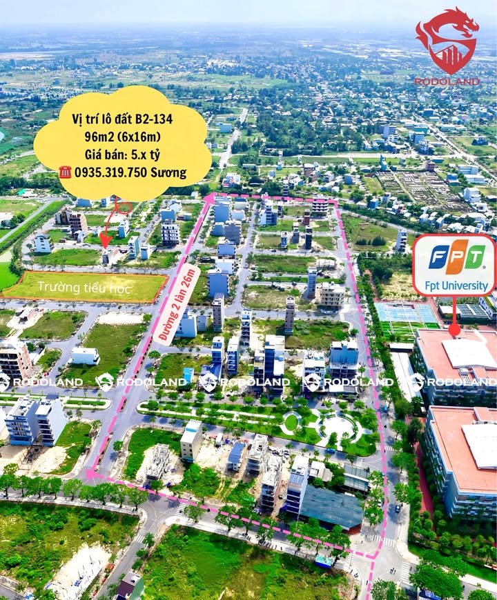 Đất nền 96m² đường 2 làn 26m Quận Liên Chiểu - Cơ hội đầu tư tuyệt vời!