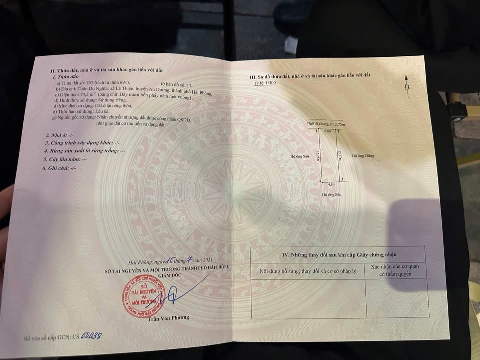 Đất nền TDP Dụ Nghĩa, An Phong 74.5m² giá 8xx triệu - Vị trí đẹp, tiện ích đầy đủ!