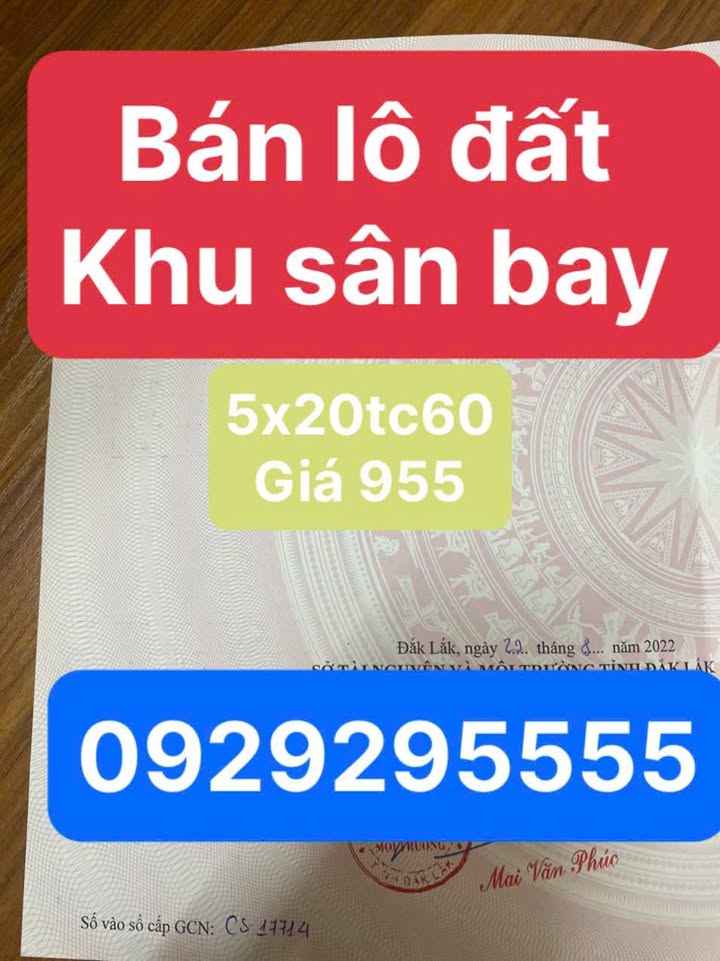 Đất Hoà Thắng, Phường Tân Lập, 100m² giá 955 triệu - Tiềm năng đầu tư lớn!