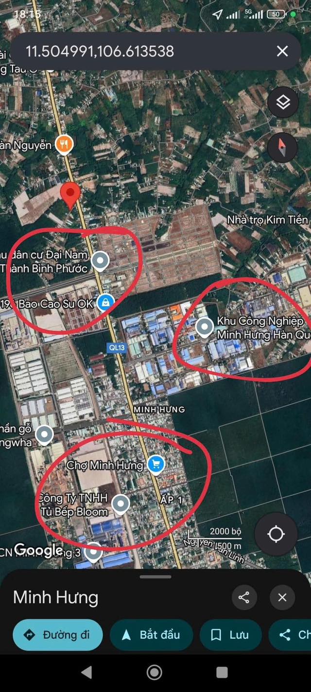 Đất nền KDC Đại Nam Chơn Thành 22.861,8m² giá 15 tỷ - Cơ hội đầu tư tuyệt vời!