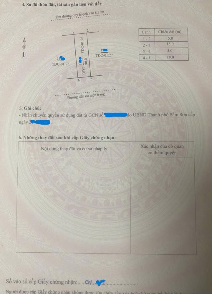 Lô đất TĐC Đồng Me, Huyện Hậu Lộc, 90m² - Vị trí thuận lợi gần biển!