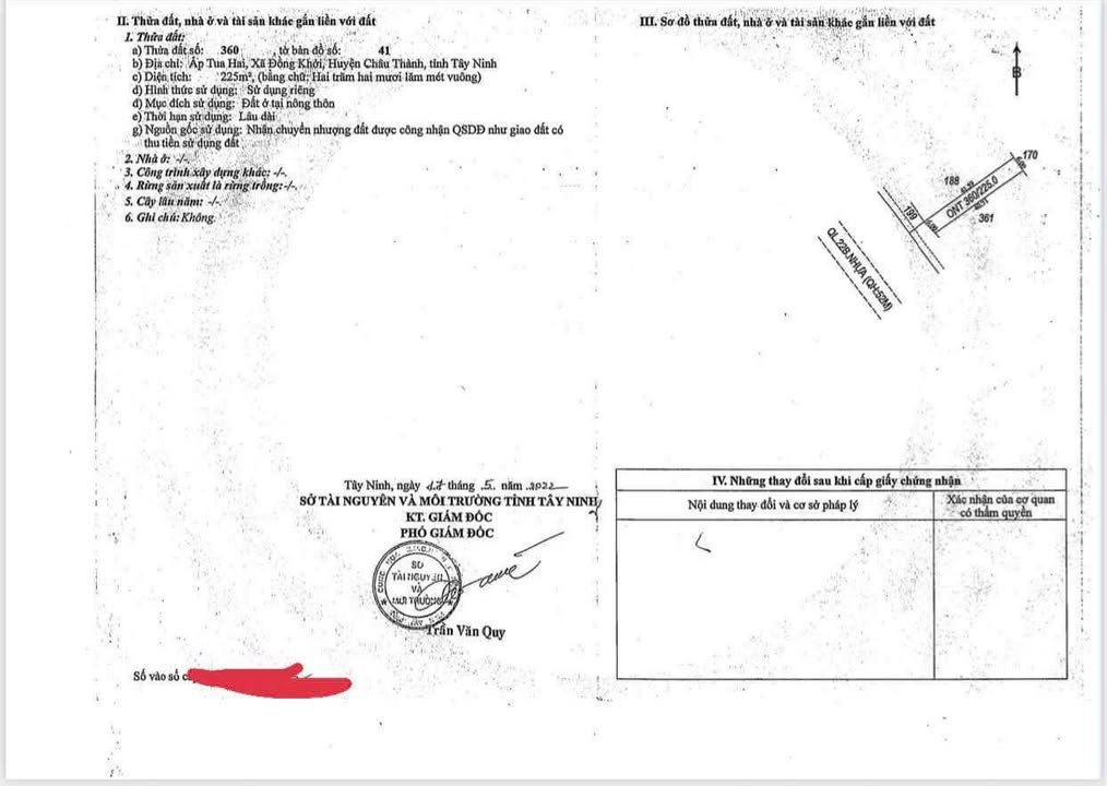 Đất mặt tiền Quốc lộ 22B, 240m², giá 2 tỷ - Đầu tư sinh lời ngay!