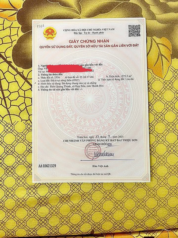 Đất nền Hợp Tiến Triệu Sơn 1380m² giá thỏa thuận - Tiềm năng đầu tư lớn!