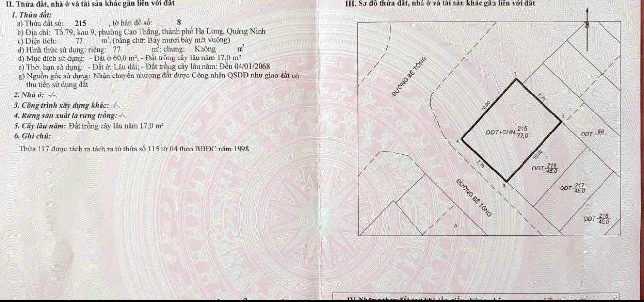 Ô góc mặt tiền tại dự án Ông Nhan, Cao Thắng 77m² giá 4 tỷ - Kinh doanh lý tưởng!