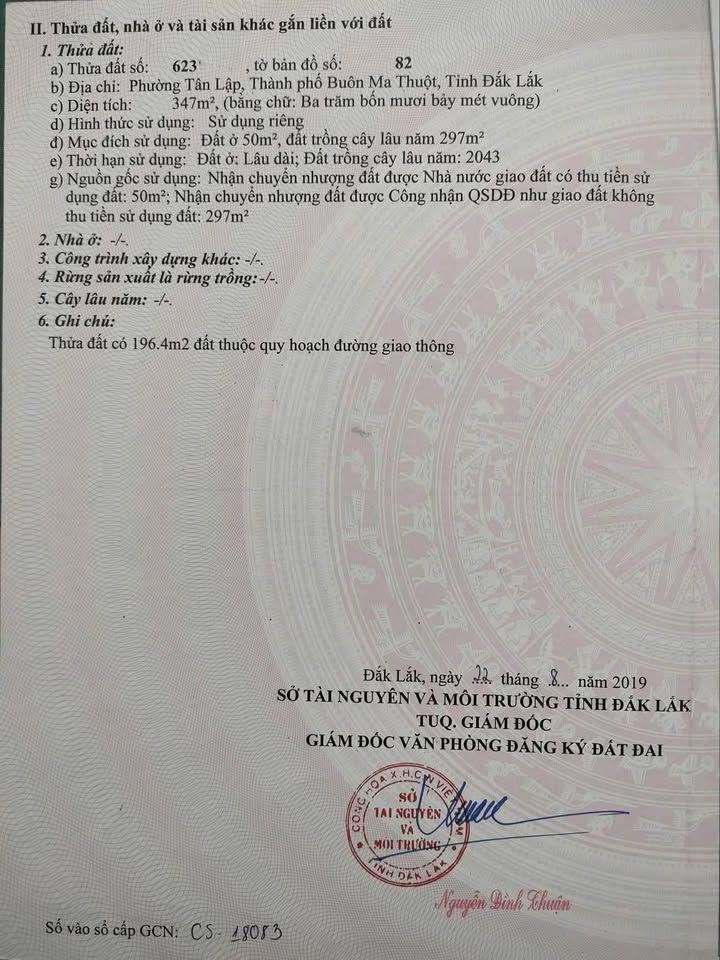 Bán đất mặt tiền Hùng Vương, 350m² giá 11.99 tỷ - Đầu tư sinh lời ngay!