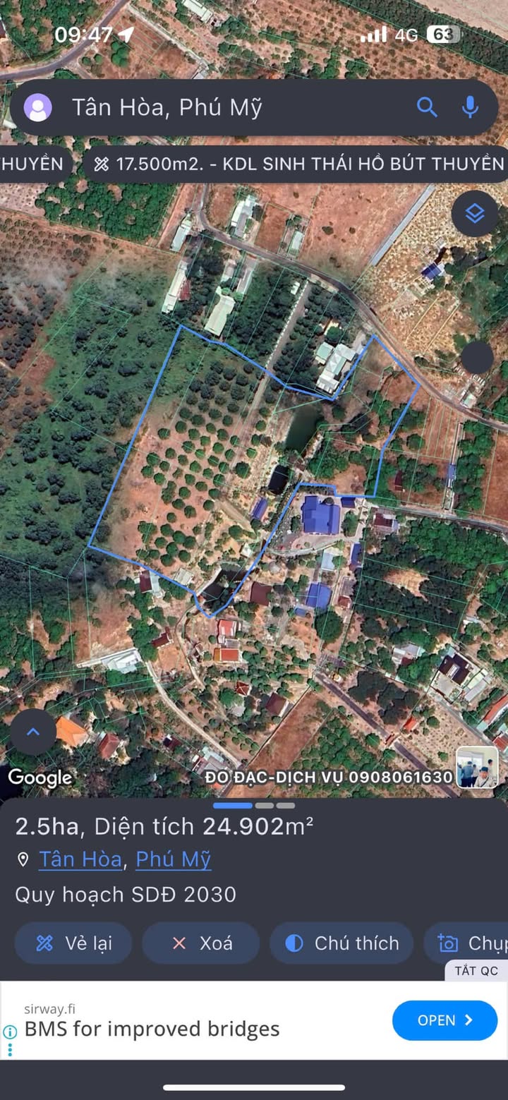 Đất nền 20.500m² tại Tóc Tiên, Phú Mỹ - Giá chỉ 40 tỷ, cơ sở hạ tầng hoàn thiện!