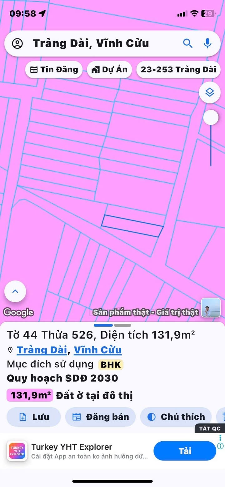 Đất sổ riêng 130m² tại Trảng Dài, Biên Hòa giá 1.35 tỷ - Cơ hội đầu tư hấp dẫn!