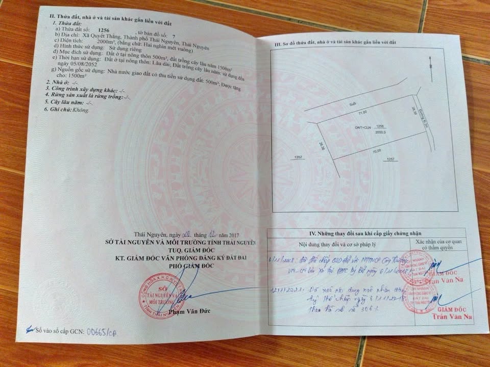 Đất nền 2000m² tại Xây BT, Thái Nguyên - Giá chỉ 6 tỷ!