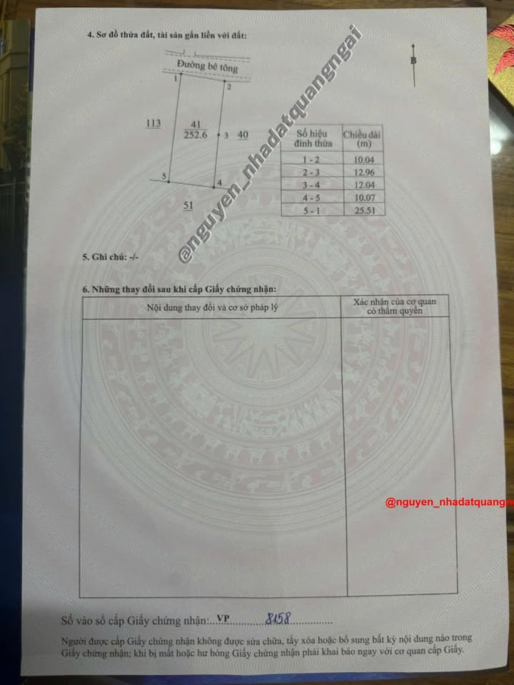 Đất nền 252m² tại TP Quảng Ngãi - Pháp lý đầy đủ, giá chỉ 1.89 tỷ