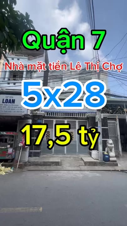 Bán nhà mặt tiền 27 Lê Thị Chợ, Quận 7, 140m² - Đầu tư sinh lời cao!