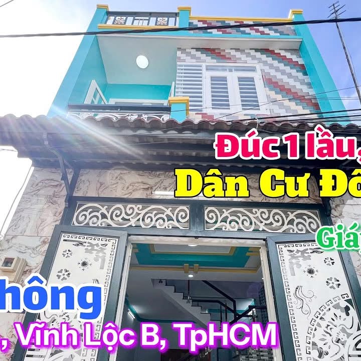 Nhà 1 lầu 2 phòng tại Vĩnh Lộc B, 40m² - Gần chợ và trường học!