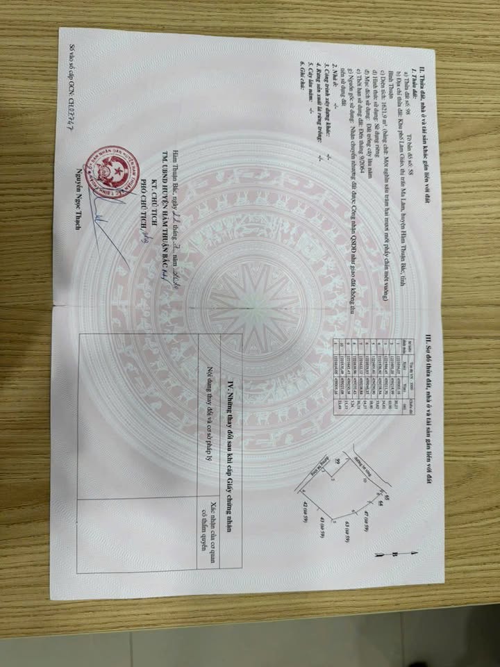 Đất thổ cư xã Hàm Đức, huyện Hàm Thuận Bắc, diện tích 1622m², giá 1.9 tỷ - Cơ hội đầu tư tuyệt vời!