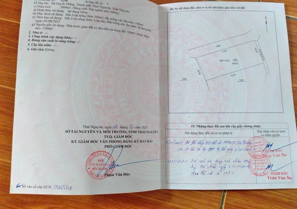 Đất chính chủ 2000m² tại Thái Sơn, Đại Từ - Giá chỉ 3,x triệu/m²!