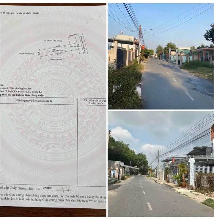 Đất Phú Mỹ mặt tiền DX27 159m² giá 3 tỷ - Cơ hội đầu tư tuyệt vời!