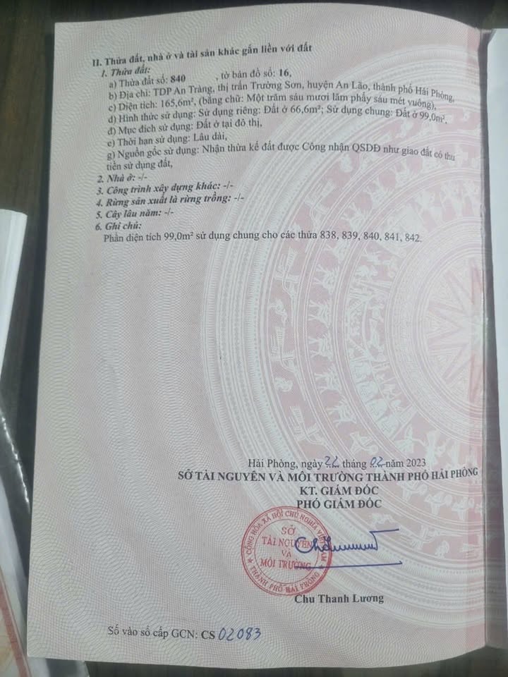 Đất chính chủ Hẻm 629 An Tràng 66.6m² - Cơ hội đầu tư tuyệt vời!