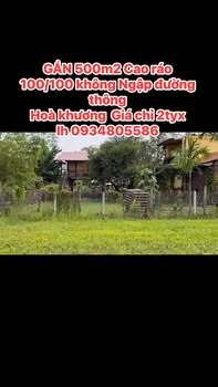 Đất nền đường Hòa Khương, quận Cẩm Lệ, 500m² giá 2 tỷ - Đầu tư sinh lời ngay!