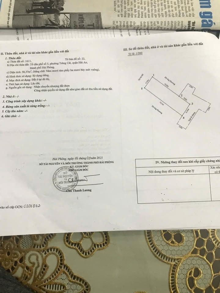 Đất nền đường Nhà Mạc - Tràng Cát 58,37m² giá 1.721 tỷ - Đầu tư sinh lời!