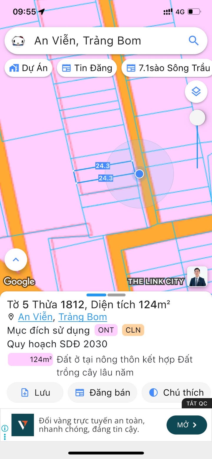 Đất nền 120m² tại Ấp 4 Phùng Hưng, An Viễn - Giá chỉ 1.3 tỷ!