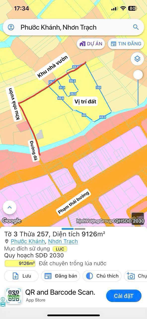 Đất nền Phước Khánh 1000m² giá 1.95 tỷ - Cơ hội vàng đầu tư!