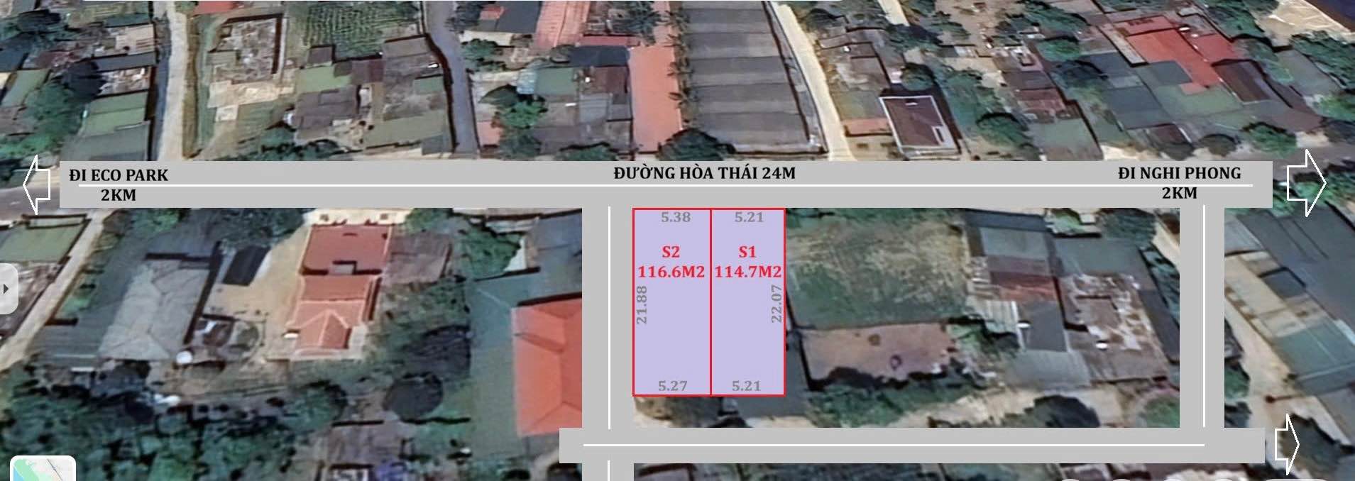 Đất mặt tiền kinh doanh Hoà Thái, Vinh 114.7m² giá 3 tỷ - Cơ hội hiếm có!