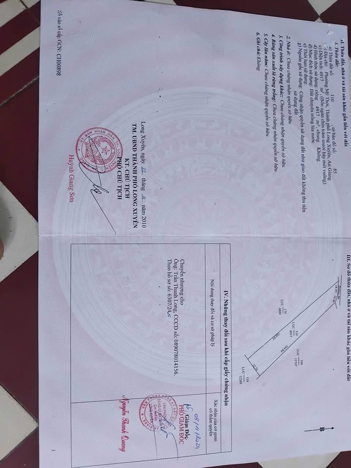 Đất mặt tiền đường Kênh Sáu Bửu, Mỹ Thới 54000m² giá chỉ 5.1 tỷ - Đầu tư sinh lời cao!