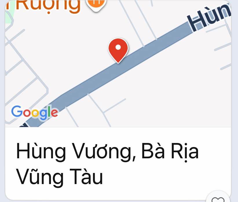 Đất thổ cư mặt tiền đường Hùng Vương, Bà Rịa 640,7m² giá 8,5 tỷ - Sổ hồng chính chủ!