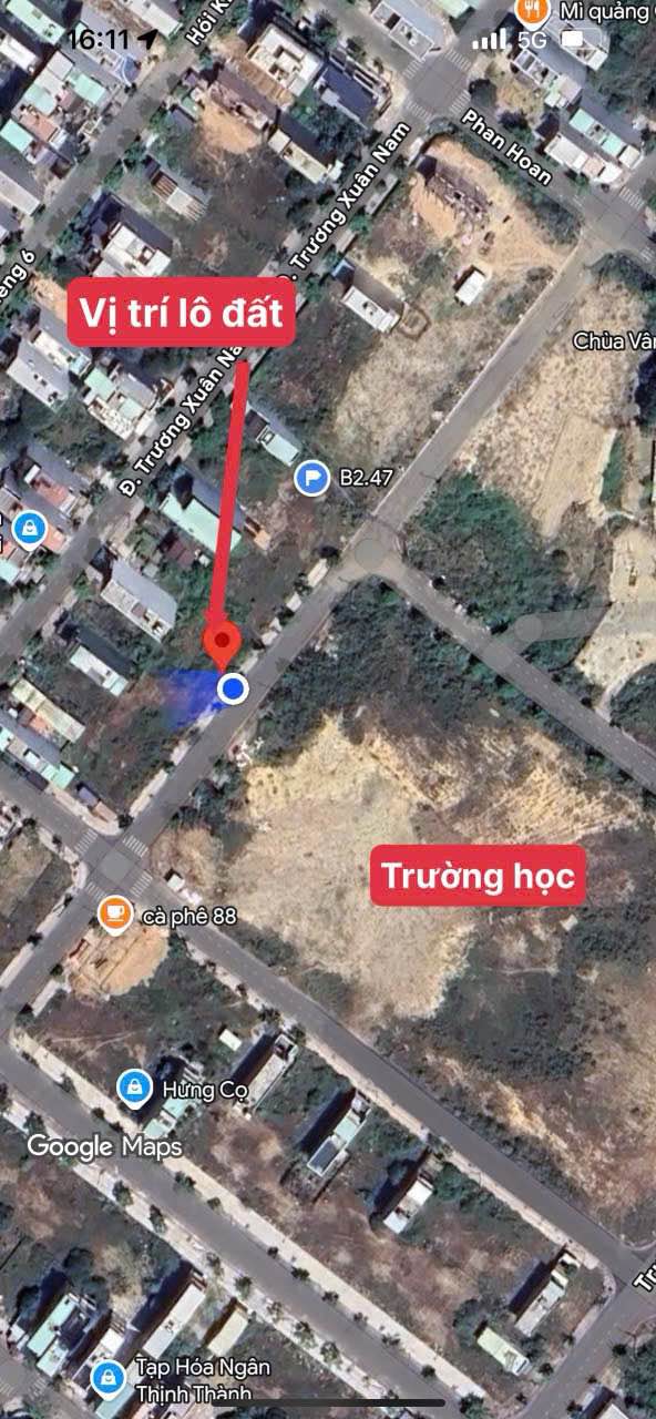 Lô đất đường Hói Kiểng, Quận Ngũ Hành Sơn, 110m² giá 6.308 tỷ - Đối diện trường học!