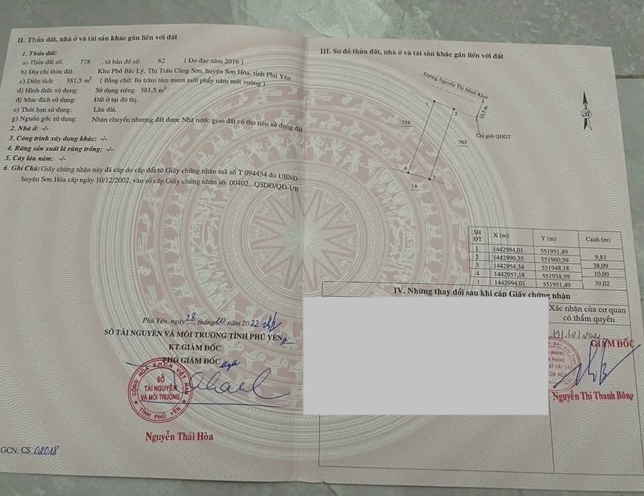 Đất nền Sơn Hòa 392m² giá 950 triệu - Đầu tư sinh lời ngay!