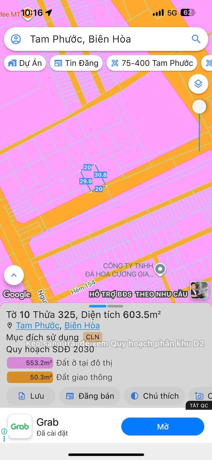 Đất nền Phường Tam Phước, Biên Hòa 600m² giá 1.9 tỷ - Cơ hội đầu tư lý tưởng!