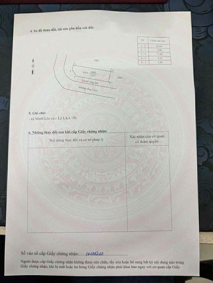 Lô đất Minh Thịnh Hậu Lộc 118,6m² giá thỏa thuận - Đầu tư sinh lời hấp dẫn!