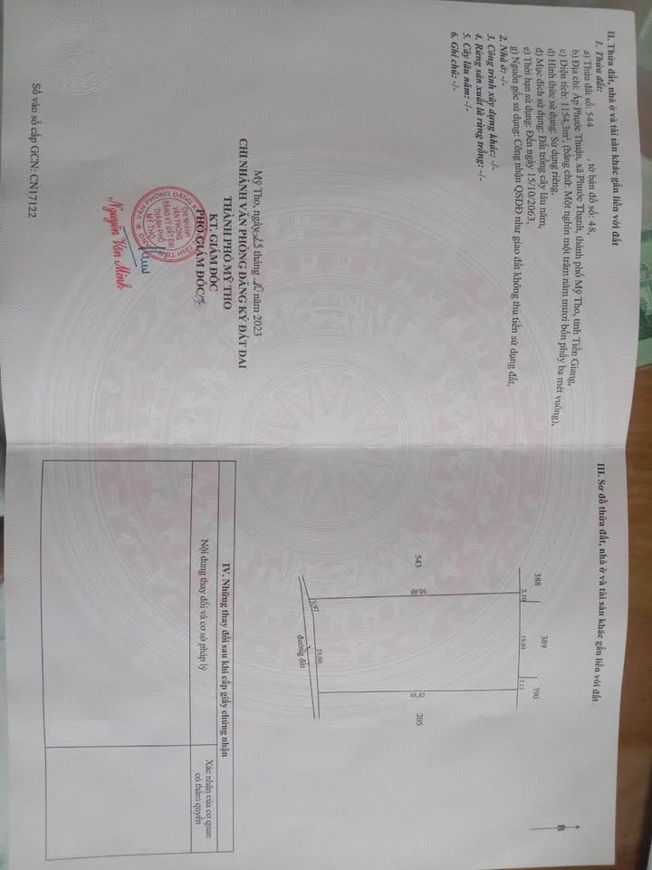 Đất nền Củ Chi 1154m² giá 2.55 tỷ - Đường nhựa, giao thông thuận lợi!