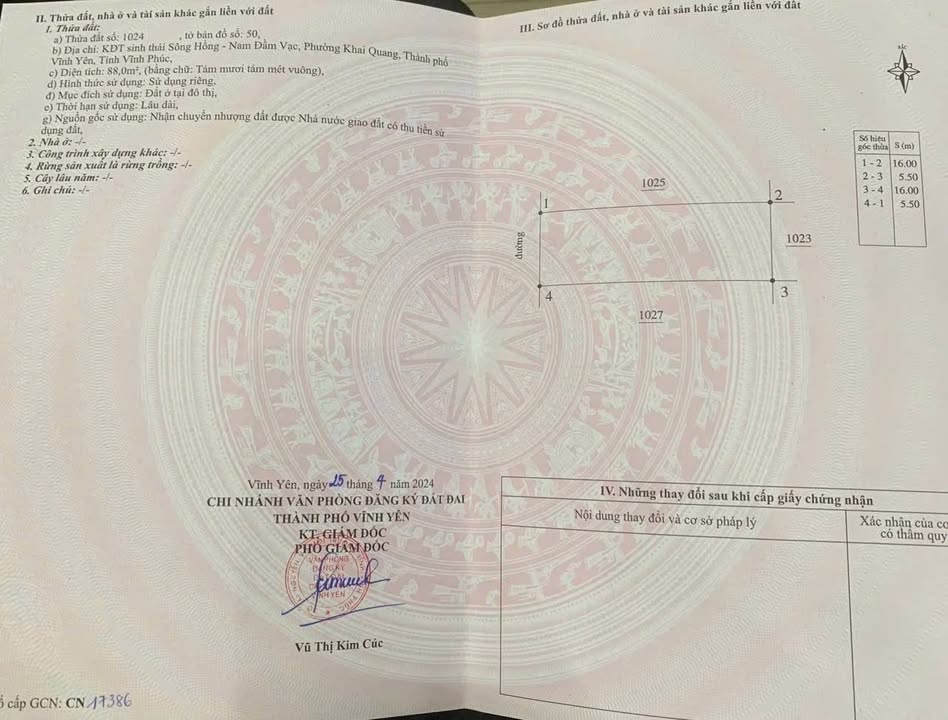 Townhouse Nam Đầm Vạc Vĩnh Yên 88m² giá 3.9 tỷ - Chính chủ bán gấp!