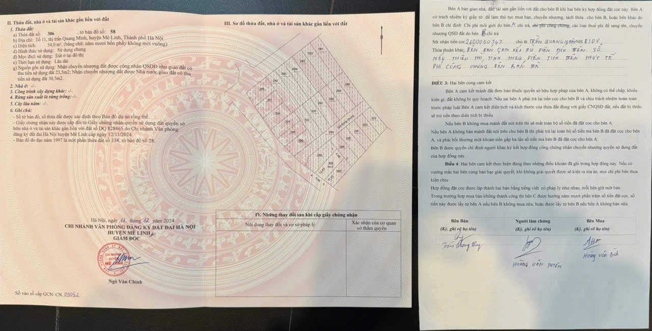 Đất nền tại Tổ 11, Xã Mê Linh, 54m² giá 3 tỷ - Cơ hội đầu tư hấp dẫn!