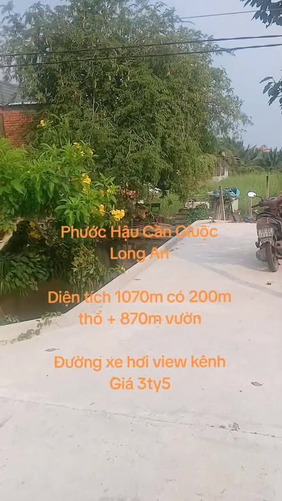 Đất nền Phước Hậu, Cần Giuộc, Long An 1070m² giá 3.5 tỷ - Tiềm năng sinh lời hấp dẫn!