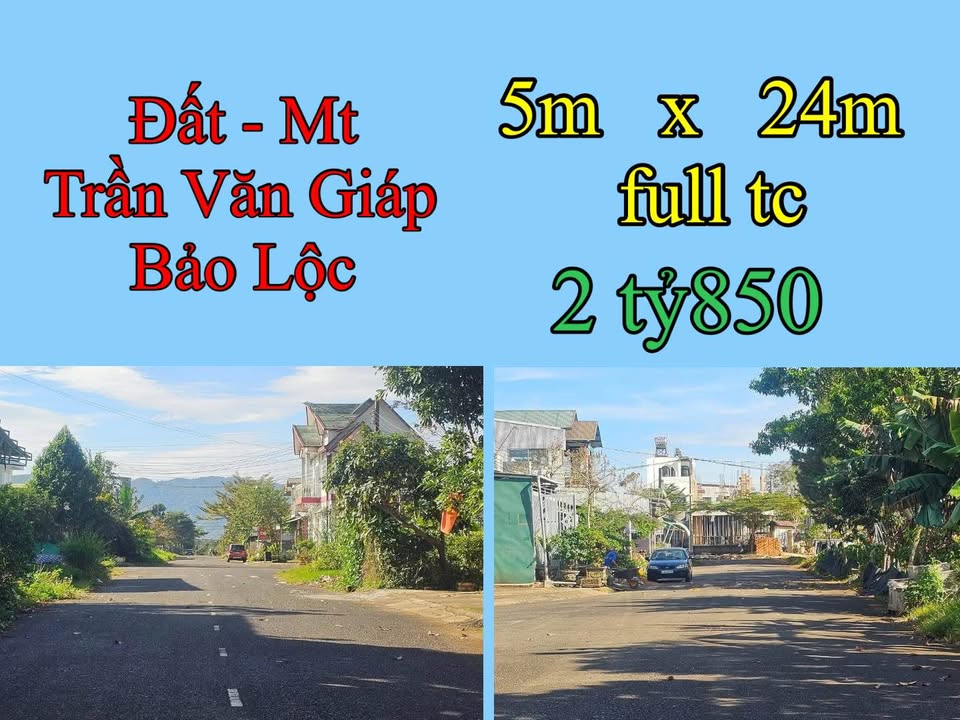 Nhà mặt tiền Trần Văn Giáp, Bảo Lộc 120m² giá 2.85 tỷ - Đầu tư sinh lời!