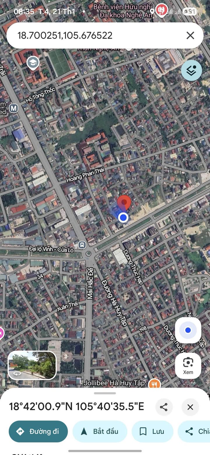 Đất nền Nghi Phú 68.3m² - Gần đường 72m thuận tiện giao thông