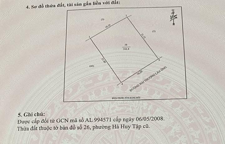 FrontHouse tại Đường Hải Thượng Lãn Ông, TP Vinh 346m² – Vị trí vàng cho kinh doanh!