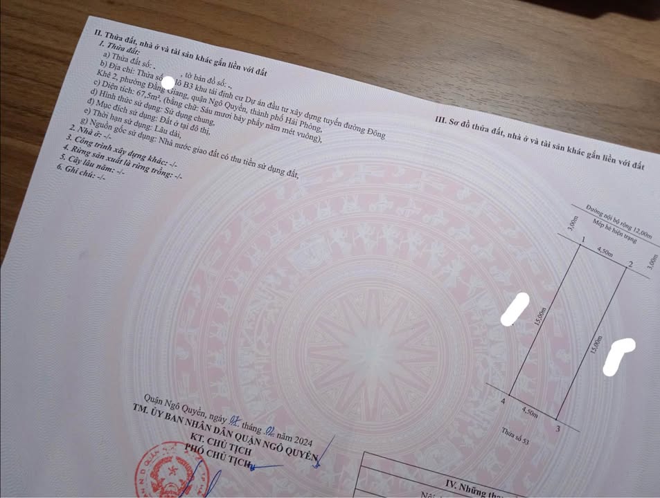 Đất nền TĐC cây Đa, Quận Ngô Quyền, 68m² giá 6 tỷ - Đường nội bộ rộng rãi!