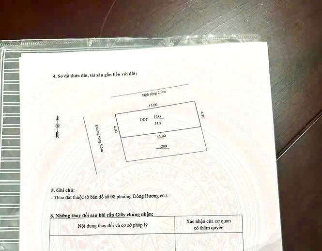 Lô đất 55m² phố Cốc Hạ 2, Thành Phố Thanh Hóa giá 2 tỷ - Sổ đỏ chính chủ!