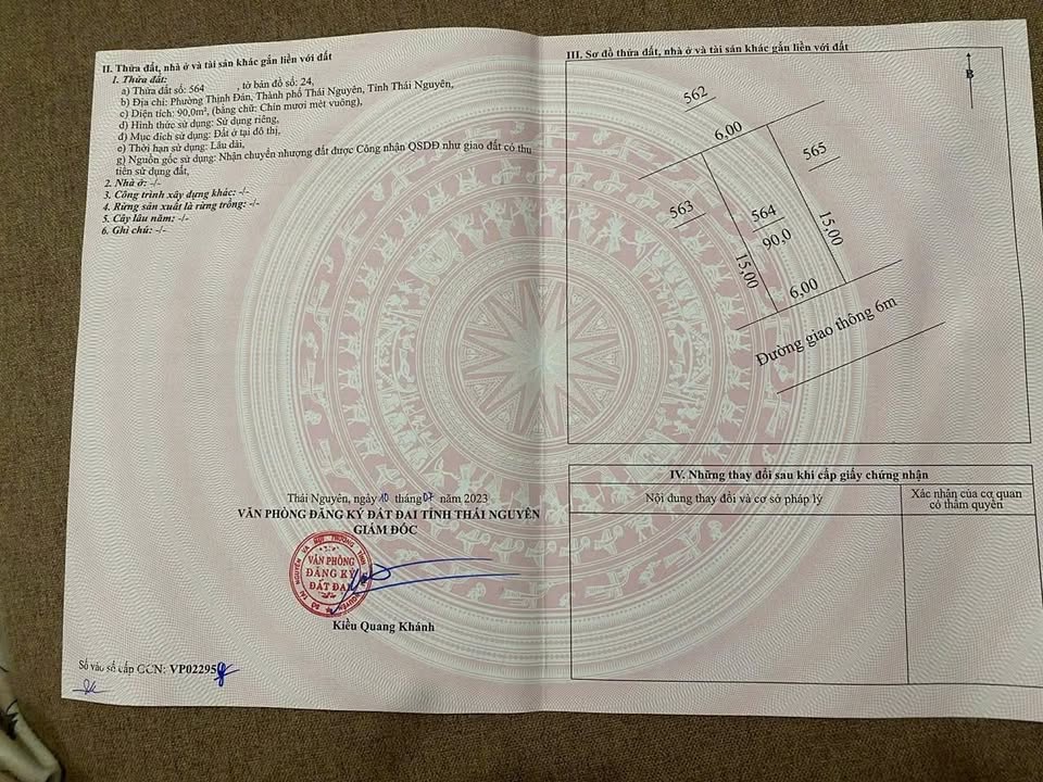 Đất thổ cư Phường Thịnh Đán 90m² giá 2 tỷ - Mặt tiền rộng ô tô tránh nhau!